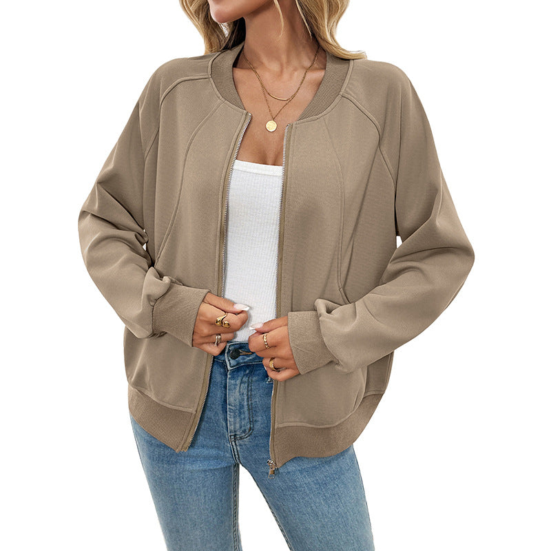 Damen Sweatjacke mit lässigem Schnitt und praktischen Taschen Drune