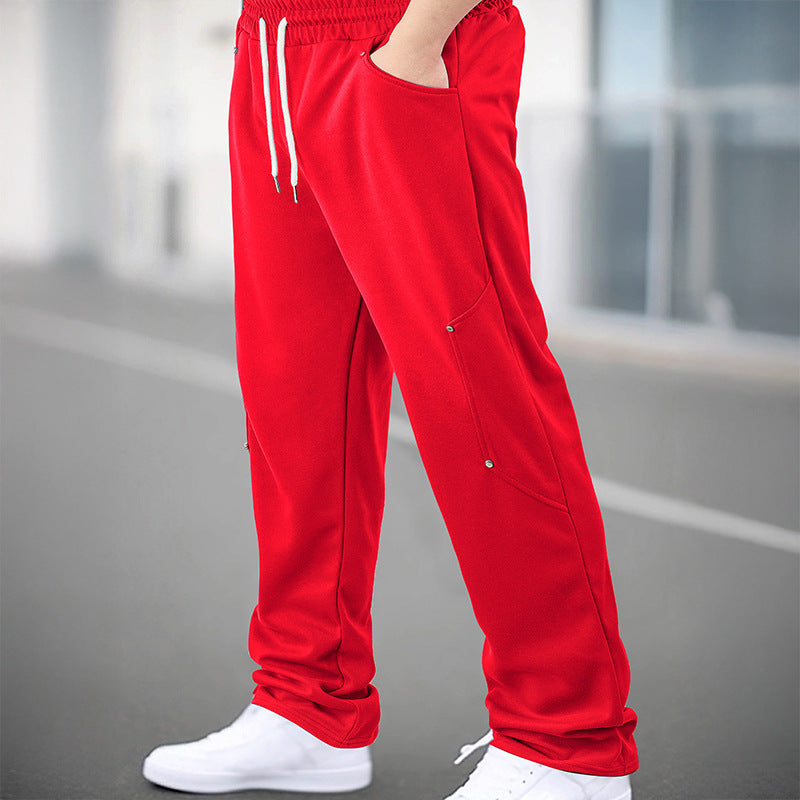 Herren Sportliche Jogginghose mit atmungsaktiven Mesh-Einsätzen und elastischem Bund Drune