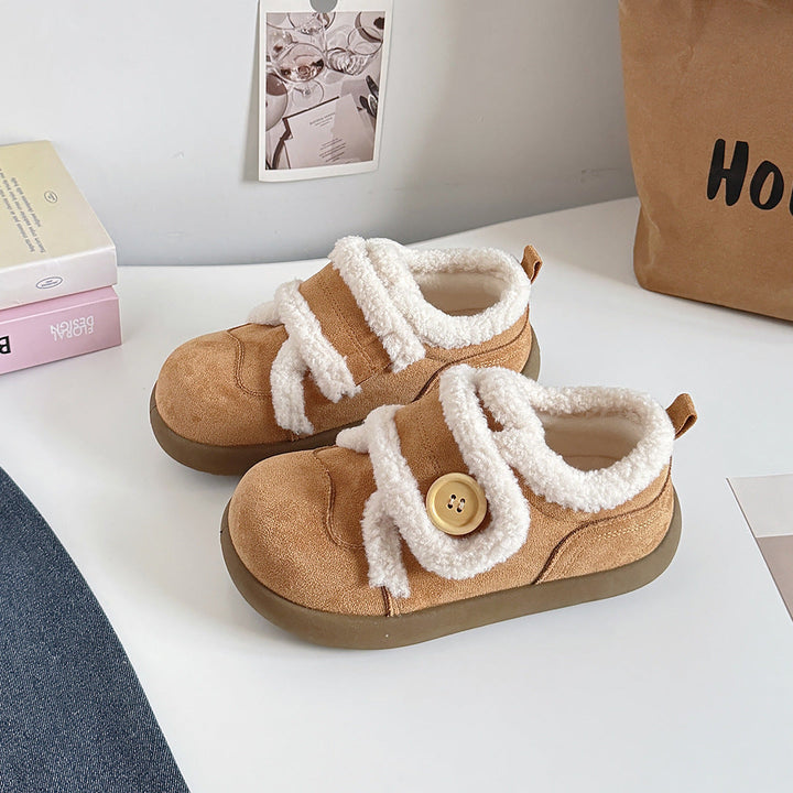 Damen Sneaker mit kuscheligem Innenfutter und praktischer Knopfakzent Drune