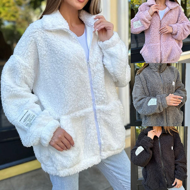 Damen Fleecejacke mit weichem Innenfutter und hoher Kragen Drune