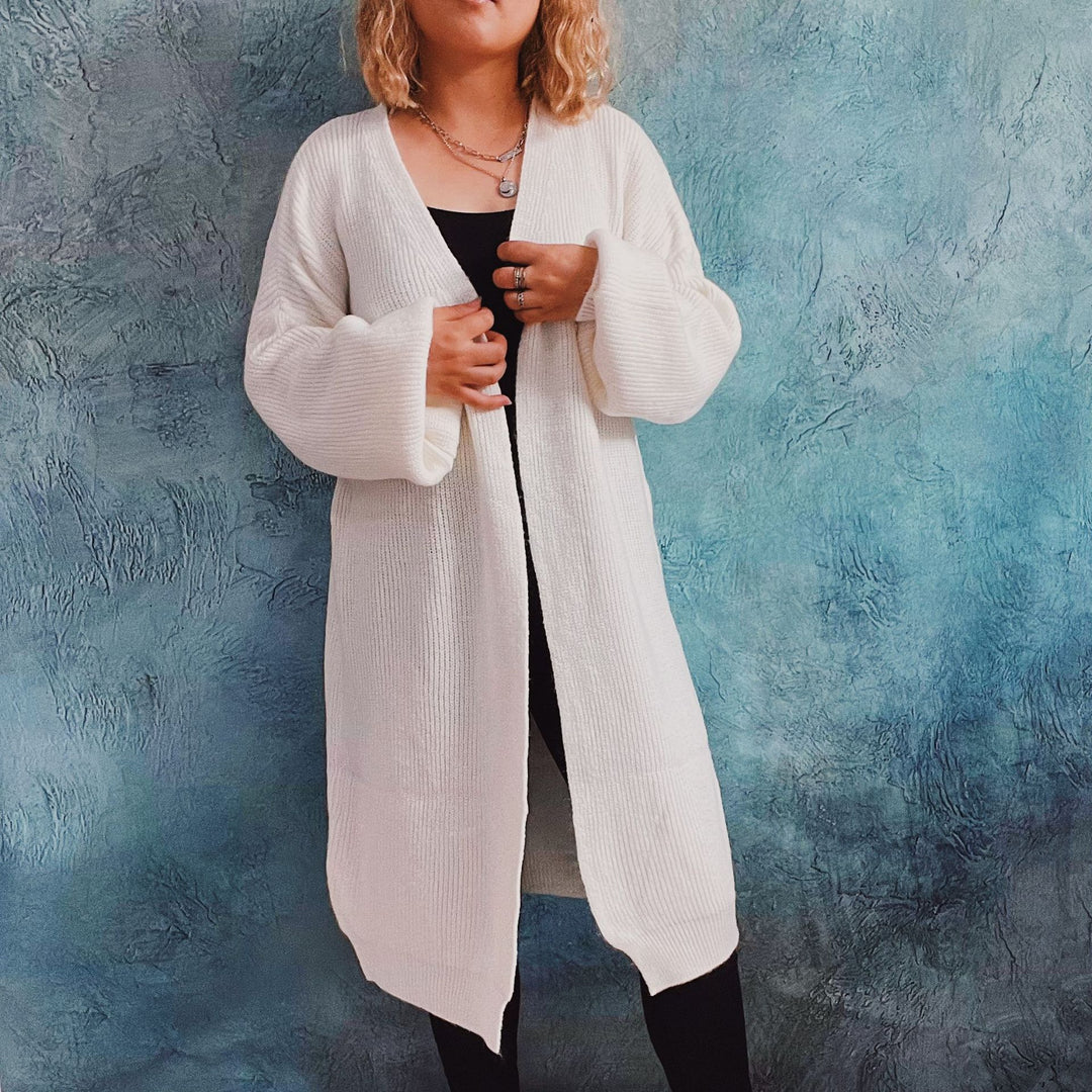 Damen Oversized Strickjacke mit tiefem V-Ausschnitt und lässigem Schnitt Drune