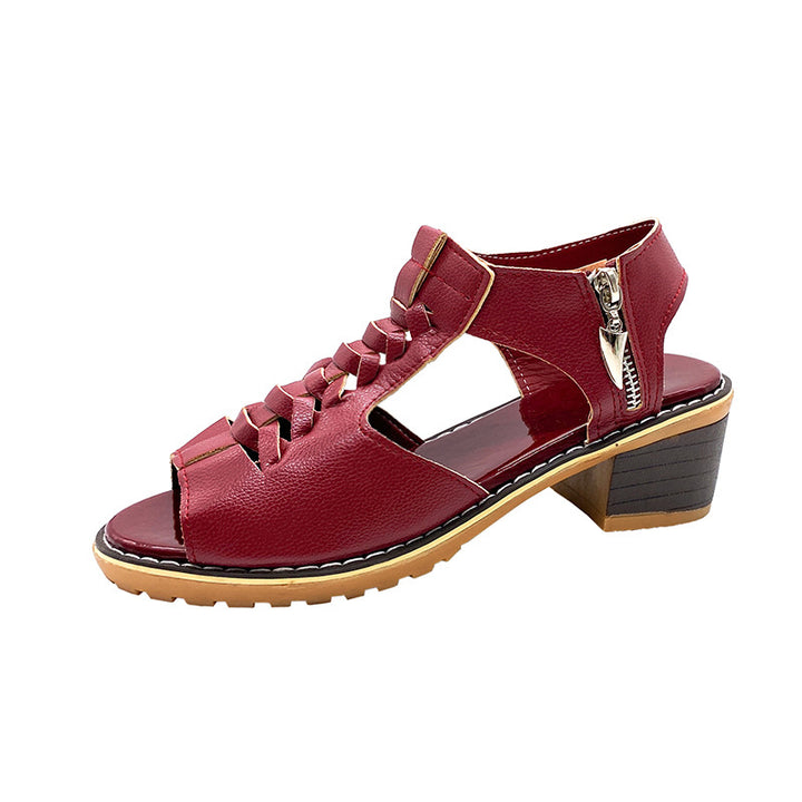 Drune - Orthopädische Sandalen mit Absatz | Bequeme Sandalen für Damen mit Spitzendesign