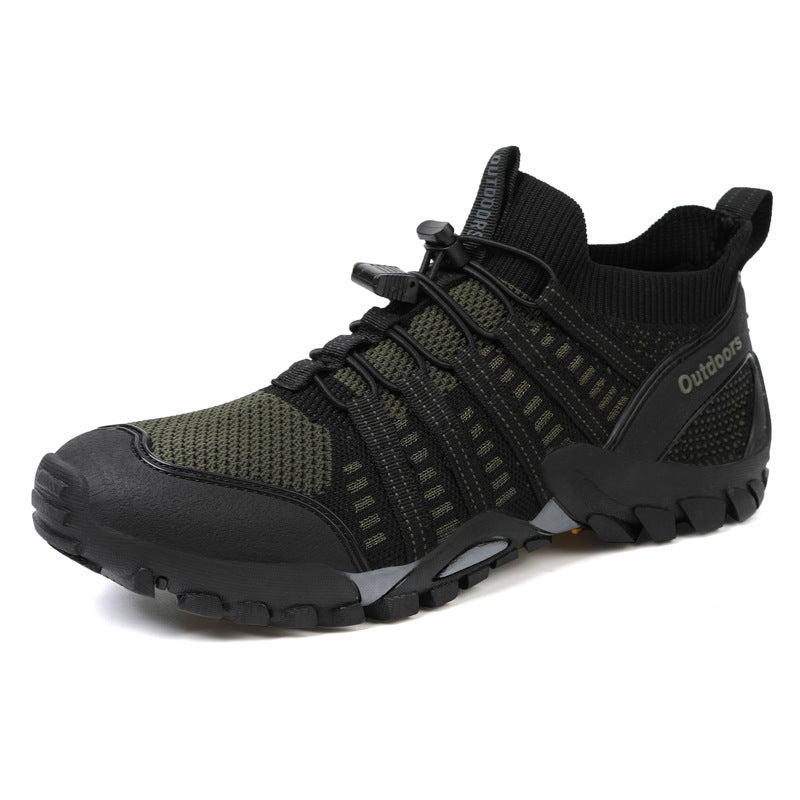Unisex nan knöchelhoher Funktions-Sneaker mit Schutzkappe, Schnellzugverschluss und profilierter Gummisohle Drune