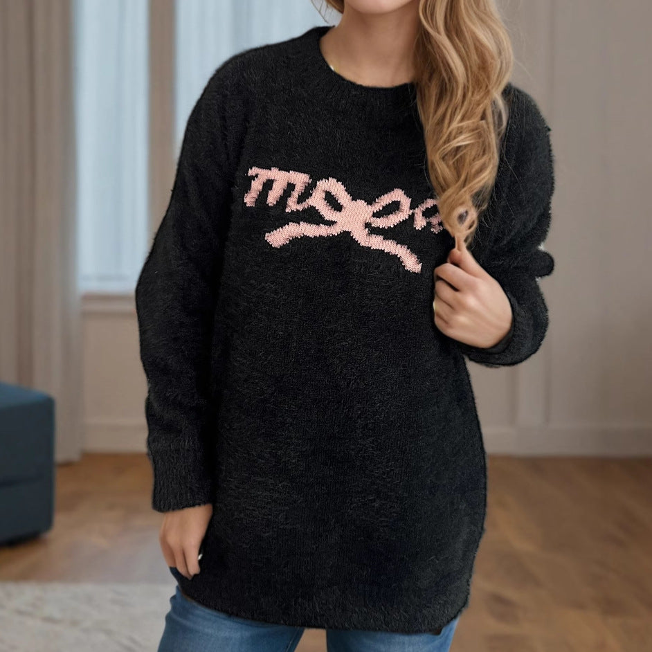 Damen Pullover mit herzigem Motiv und weichem Material Drune