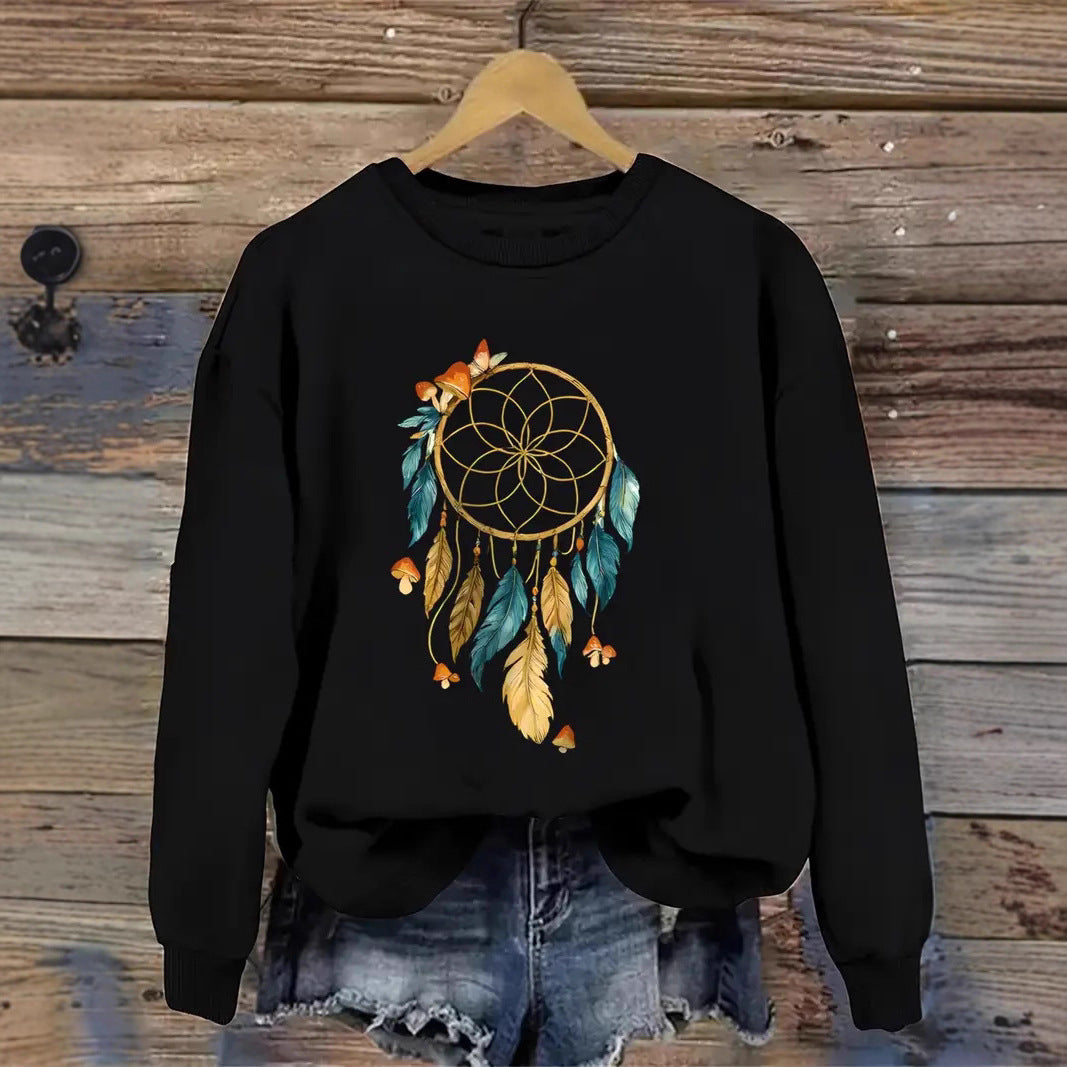 Damen Sweatshirt mit kunstvollem Traumfänger-Design Drune