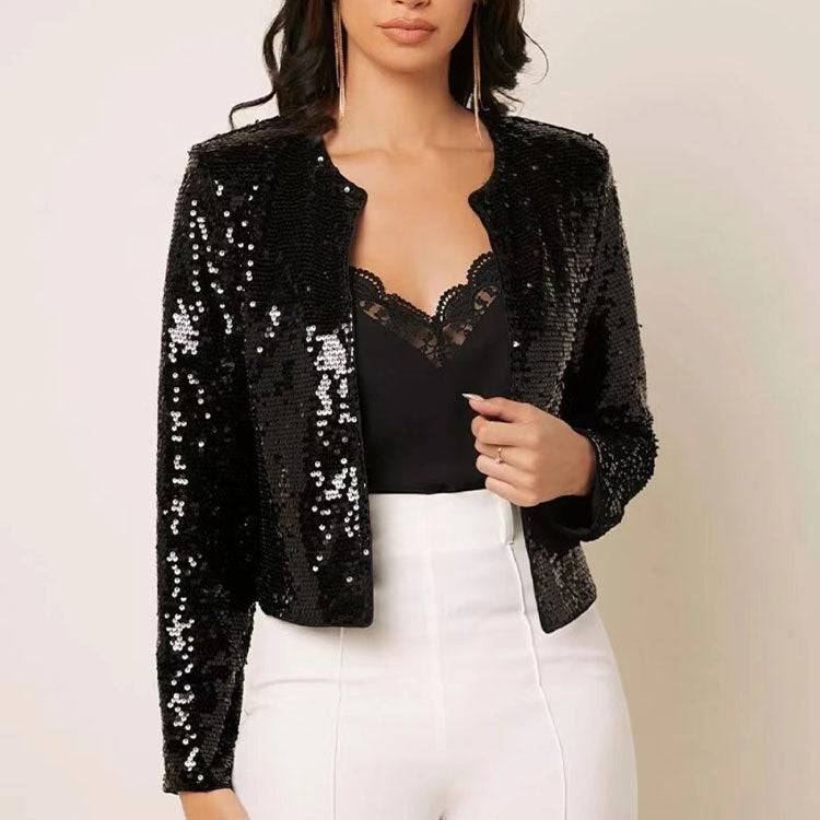 Damen Glitzernde Strickjacke Drune
