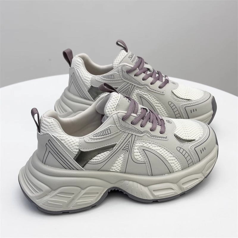 Damen Sportliche Sneakers mit atmungsaktiver Mesh-Oberfläche und gepolsterter Sohle Drune