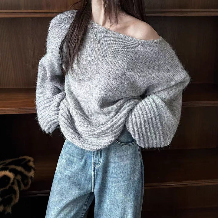 Damen Oversized Strickpullover Drune