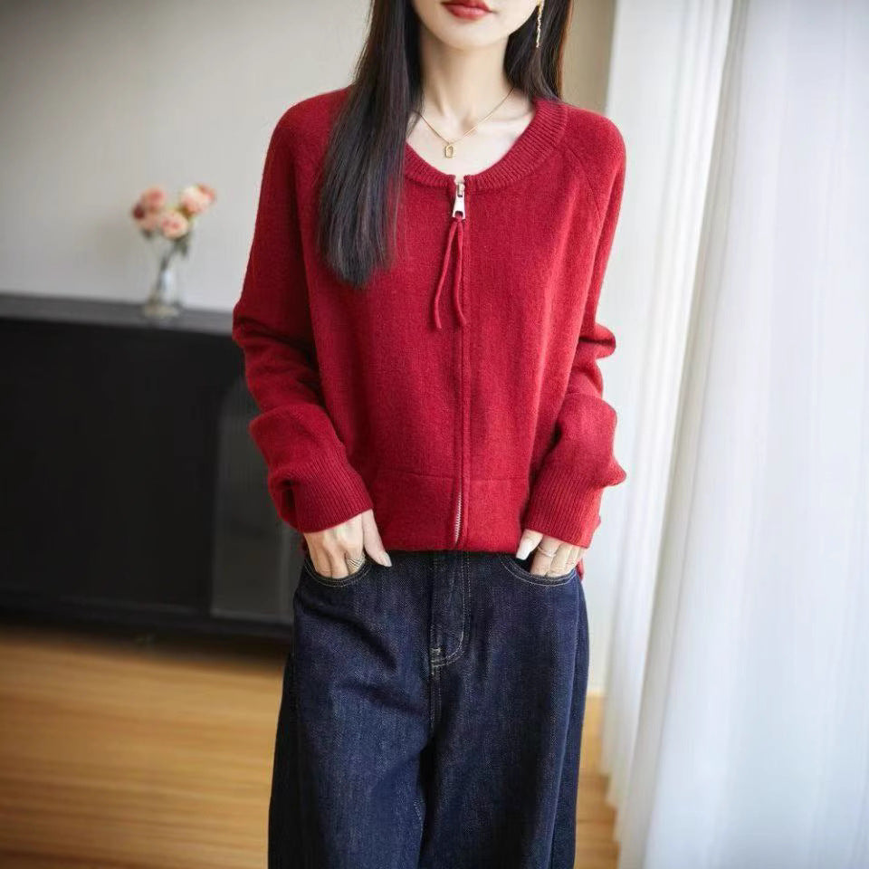 Damen Strickjacke mit Reißverschluss und praktischen Taschen Drune