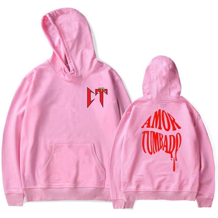 Damen Kapuzenpullover mit kreativem Schriftzug Drune