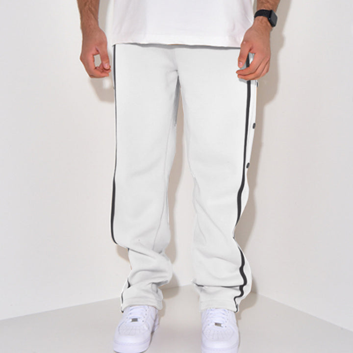 Herren Sportliche Jogginghose mit Druckknopf-Detail und seitlichen Taschen Drune