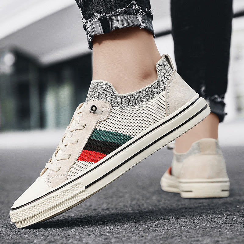 Damen Sneakers mit atmungsaktiver Netzstruktur und modischen Streifenelementen Drune