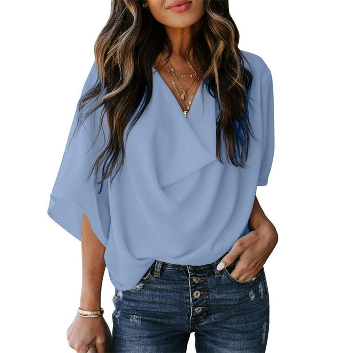 Damen Elegante Wickelbluse mit lässigem Schnitt Drune