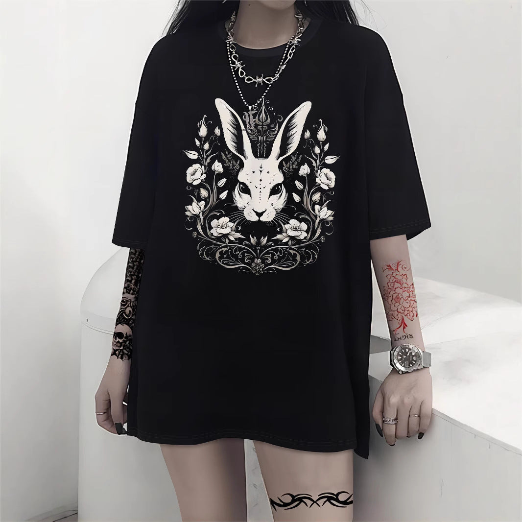 Damen Oversized T-Shirt mit dekorativem Schleifenmotiv Drune