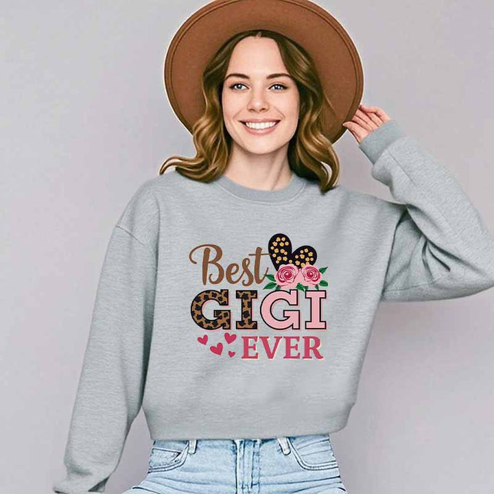 Damen Sweatshirt mit kreativem Gigi-Motiv Drune