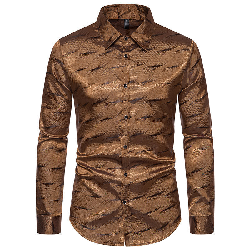 Herren Elegantes Hemd mit einzigartigem Strukturdesign Drune
