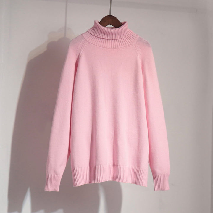 Damen Strickpullover mit hochgestocktem Kragen und lässigem Schnitt Drune