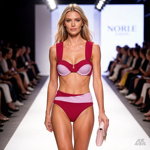Damen Hochgeschnittenes Bikini-Set mit innovativem Design Drune