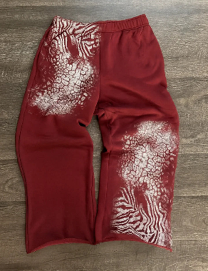 Damen Freizeithose mit kreativem Tiermuster Drune