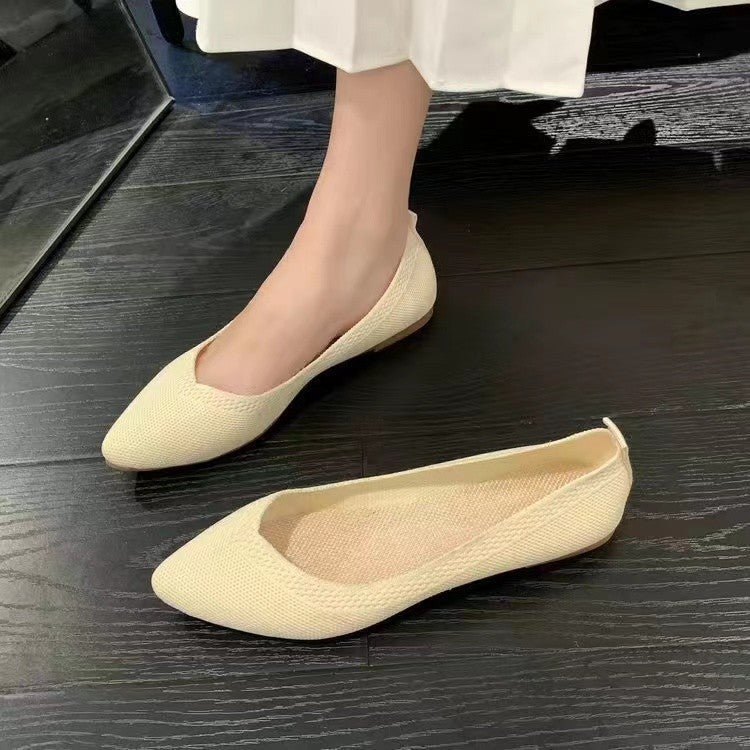 Damen elegante und atmungsaktive Ballerinas mit flexiblem Fußbett Drune