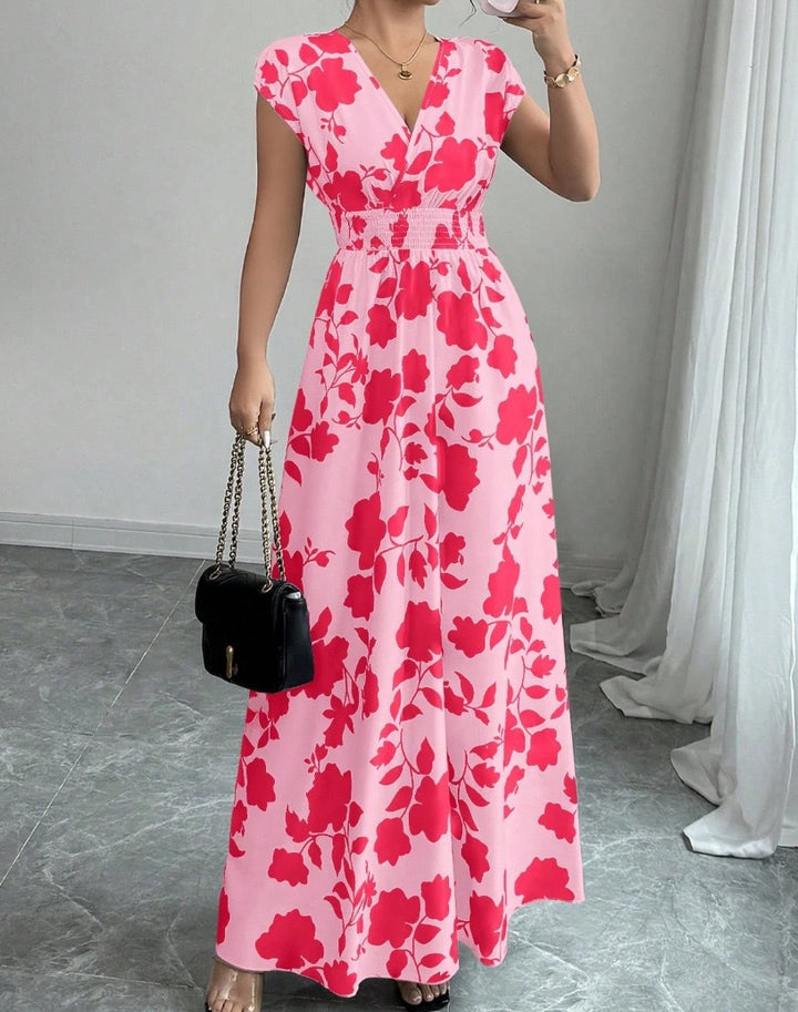 Damen Maxikleid mit floralem Muster Drune