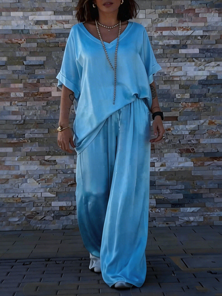 Damen Seidenähnliches Oversized-Set Drune
