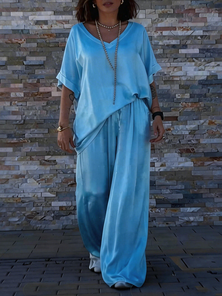 Damen Seidenähnliches Oversized-Set Drune