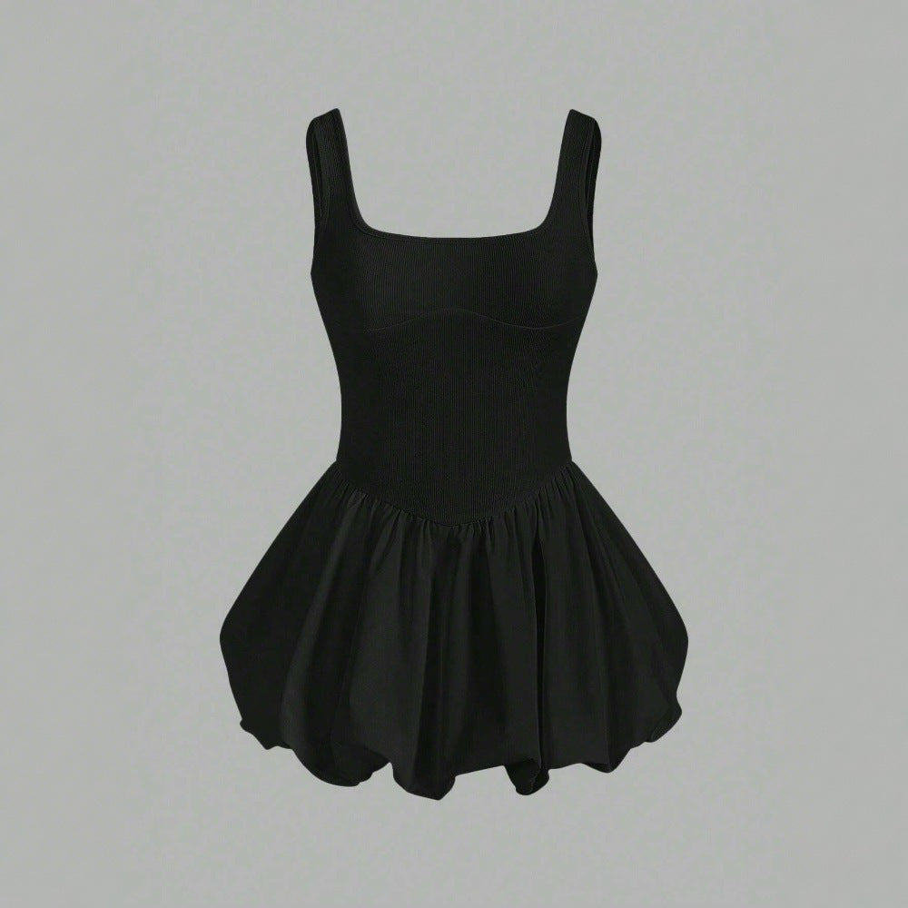 Damen Sportliches Minikleid mit Taschen und elastischem Rock Drune