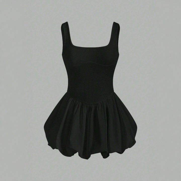 Damen Sportliches Minikleid mit Taschen und elastischem Rock Drune