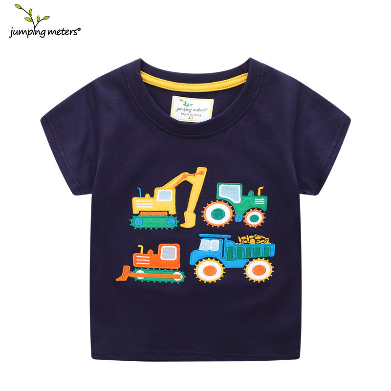 Jungen T-Shirt mit buntem Baustellenfahrzeug-Design Drune