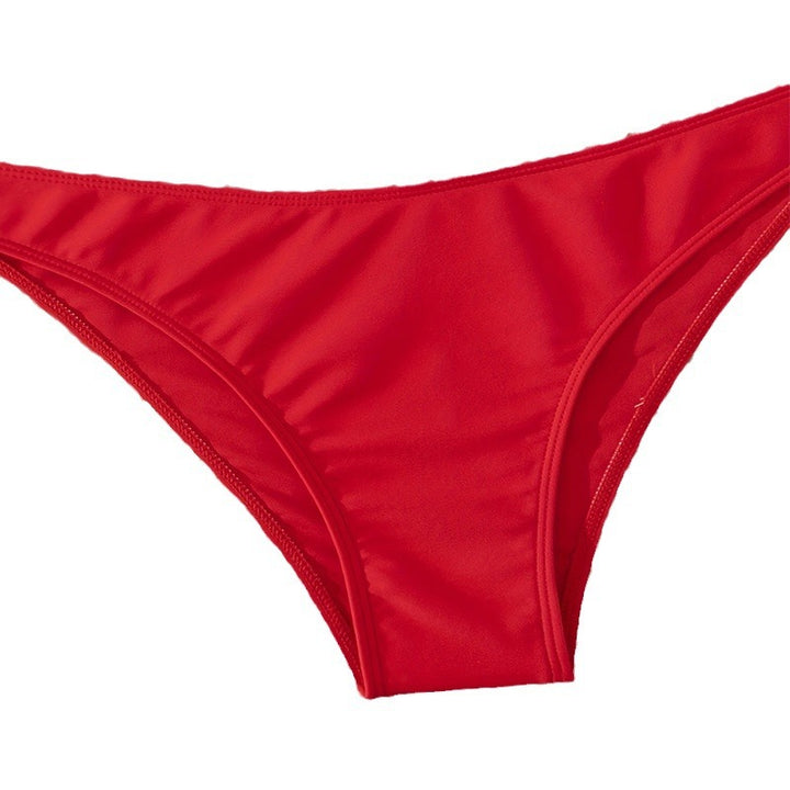 Damen Hochtailliertes Bikini-Set mit schmalen Trägern und elastischem Bund Drune
