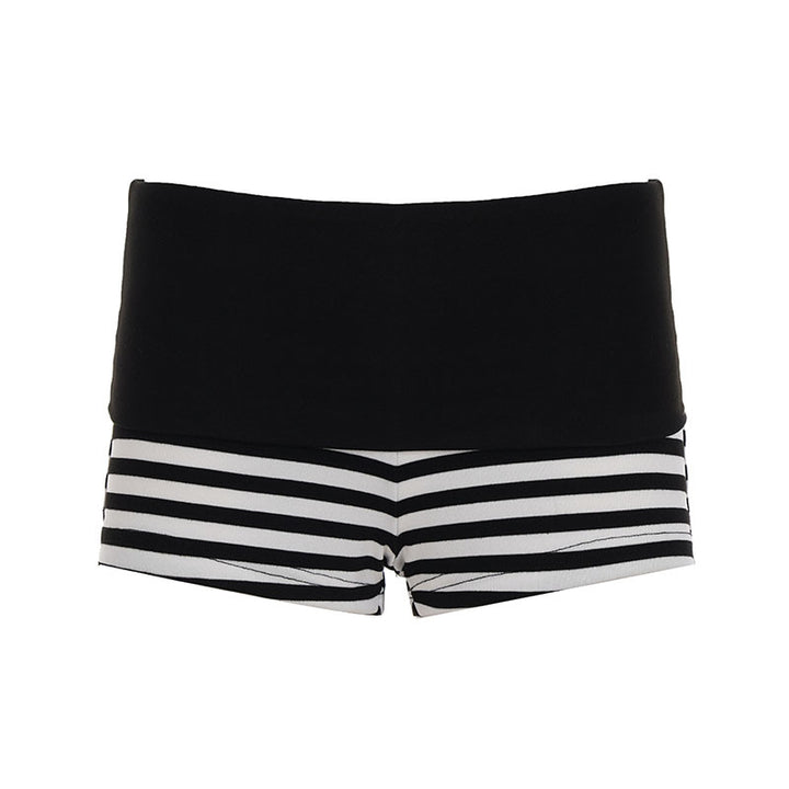 Damen Sportliche Shorts mit breitem elastischem Bund und modernem Streifenmuster Drune