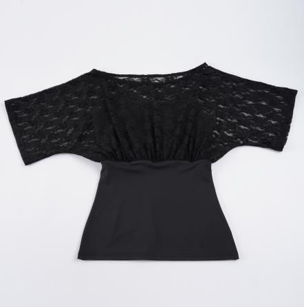 Damen Spitzenshirt mit figurbetontem Unterteil Drune
