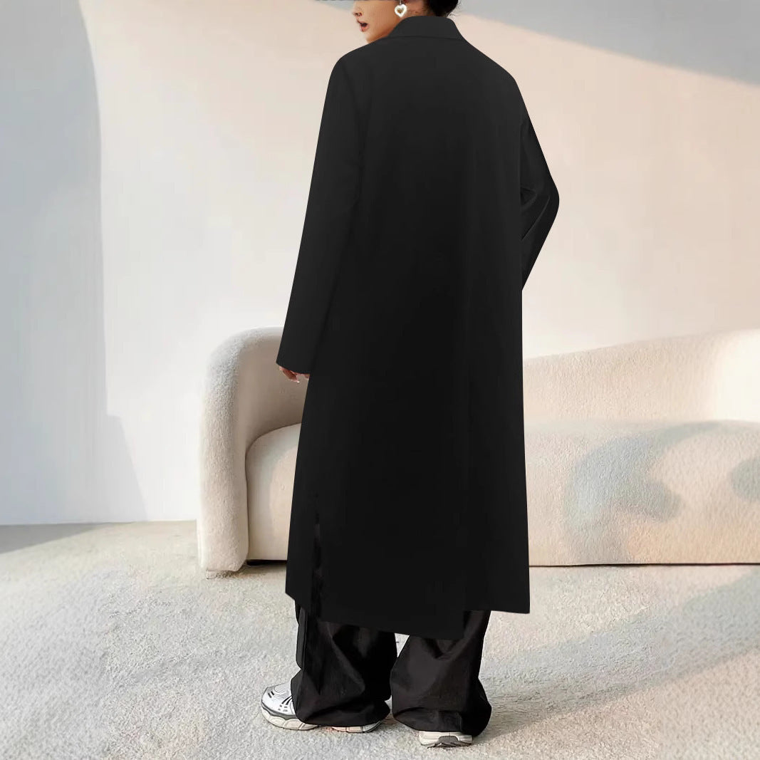 Damen Oversized Mantel mit klassischen Knopfdetails und praktischen Taschen Drune
