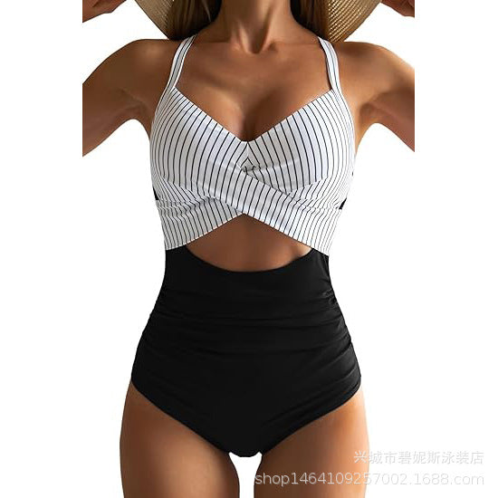 Drune | Hohler rückenfreier Bikini mit engen Trägern