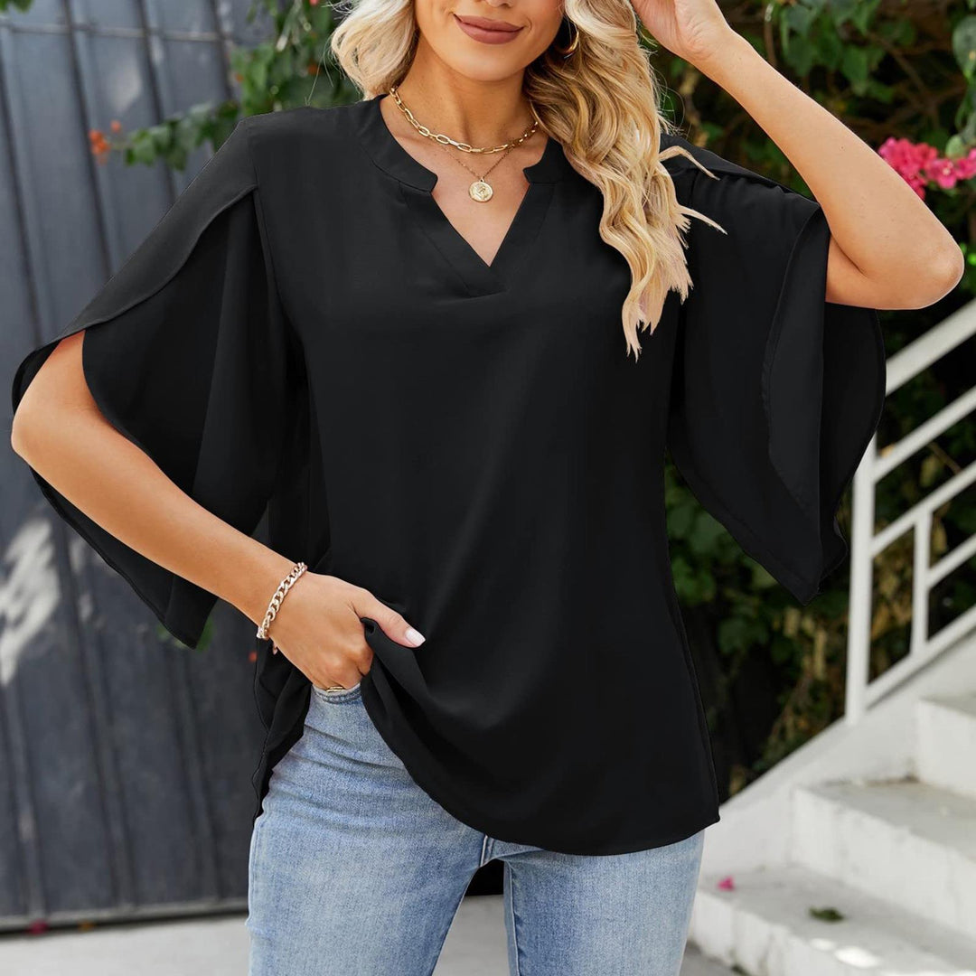 Drune | Petal Sleeve Chiffon Shirt