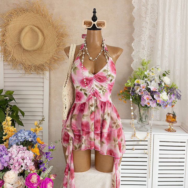 Damen Sommerkleid mit floralem Design Drune