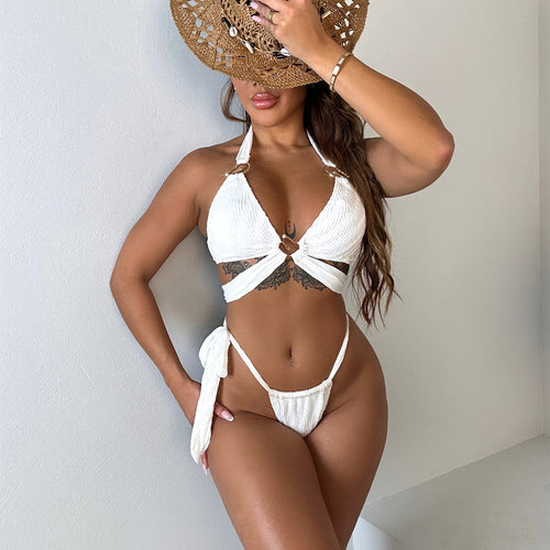 Damen Triangel-Bikini mit eleganter Raffung Drune