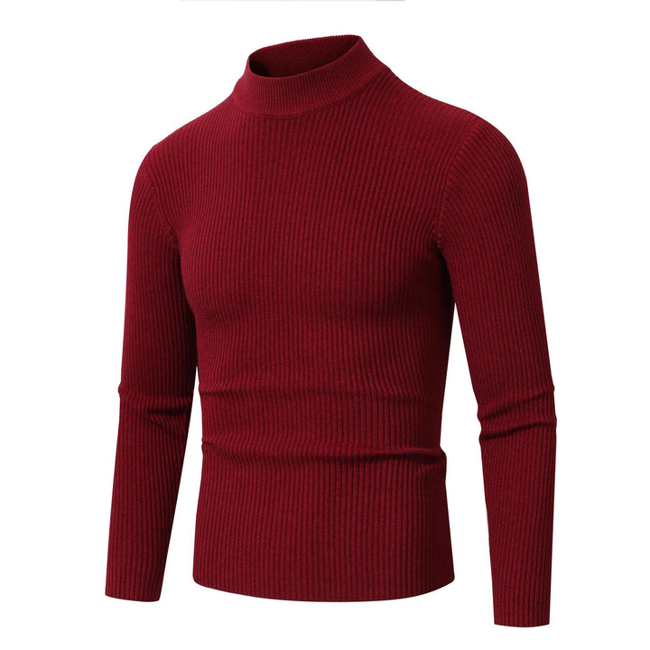 Herren Rollkragenpullover aus feinem Rippstrickmaterial Drune