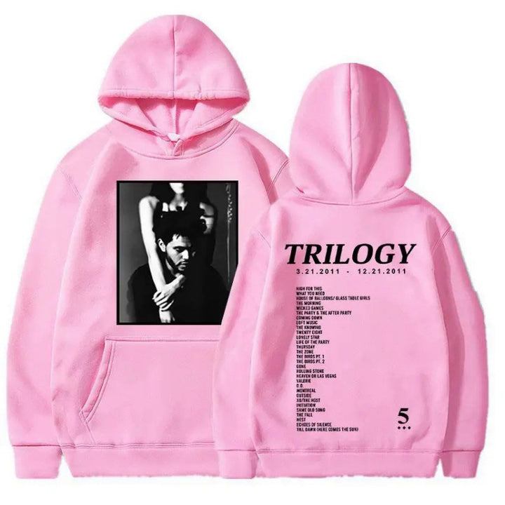Damen Kapuzenpullover mit künstlerischem Fotodruck und einzigartigem Schriftzug Drune