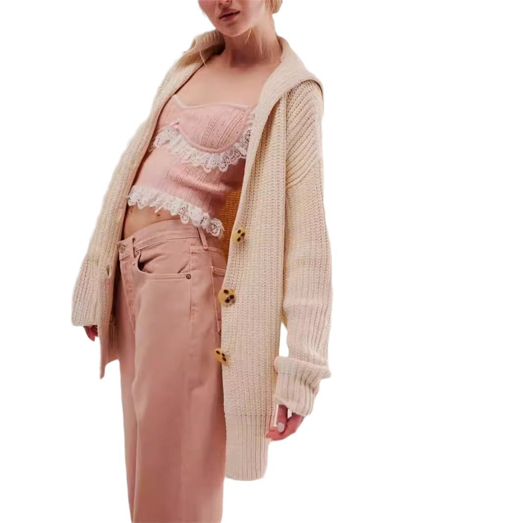 Damen Strickjacke mit eleganter Knopfakzentuierung und lässigem Schnitt Drune