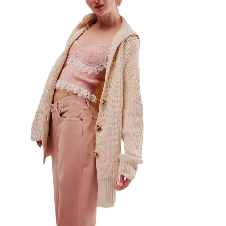Damen Strickjacke mit eleganter Knopfakzentuierung und lässigem Schnitt Drune