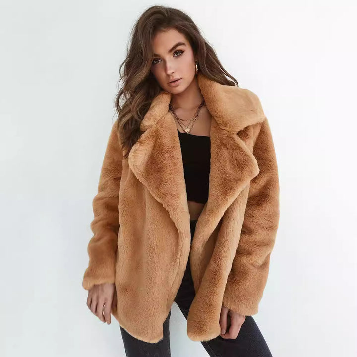 Damen Kuscheljacke mit elegantem Revers Drune