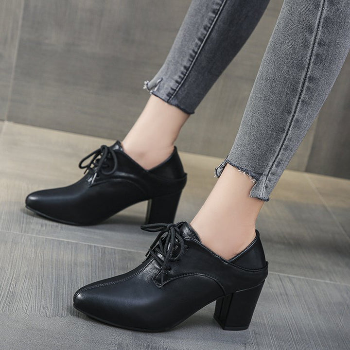 Damen Schnürschuhe mit Blockabsatz und modischem Design Drune