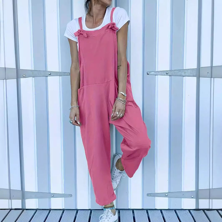 Damen Lässiger Jumpsuit mit praktischen Seitentaschen Drune