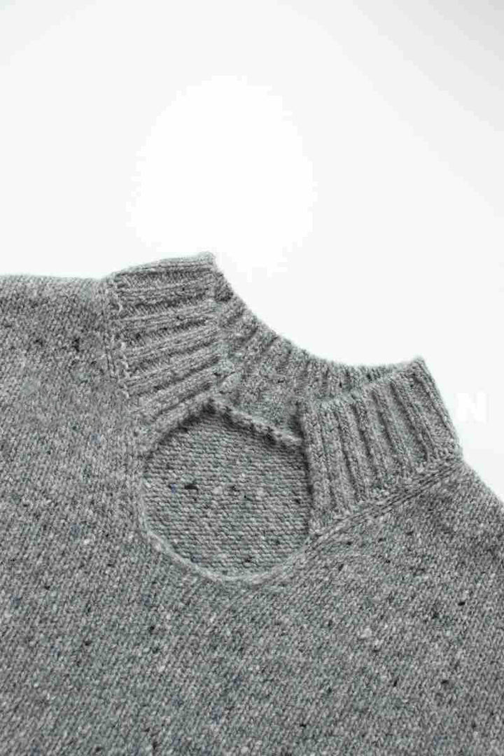 Damen Grobstrickpullover mit steigendem Kragen Drune
