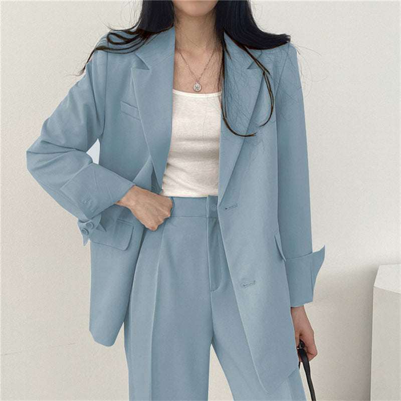 Damen elegantes Blazer-Set mit weitem Schnitt Drune