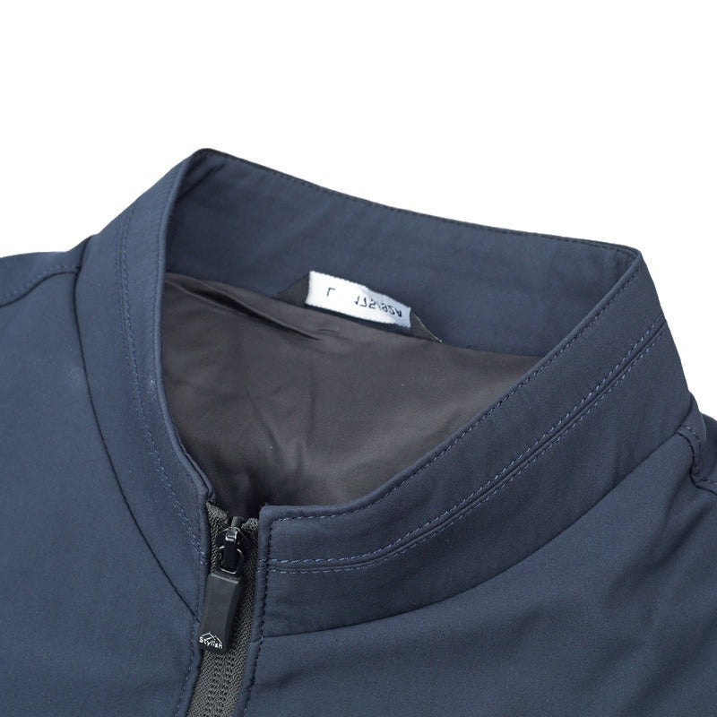 Herren leichte Sportjacke mit elastischem Kragen und seitlichen Taschen Drune