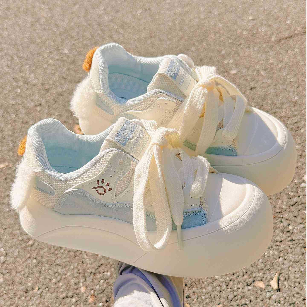 Damen Sneaker mit plüschiger Fütterung und flexiblen Schnürsenkeln Drune