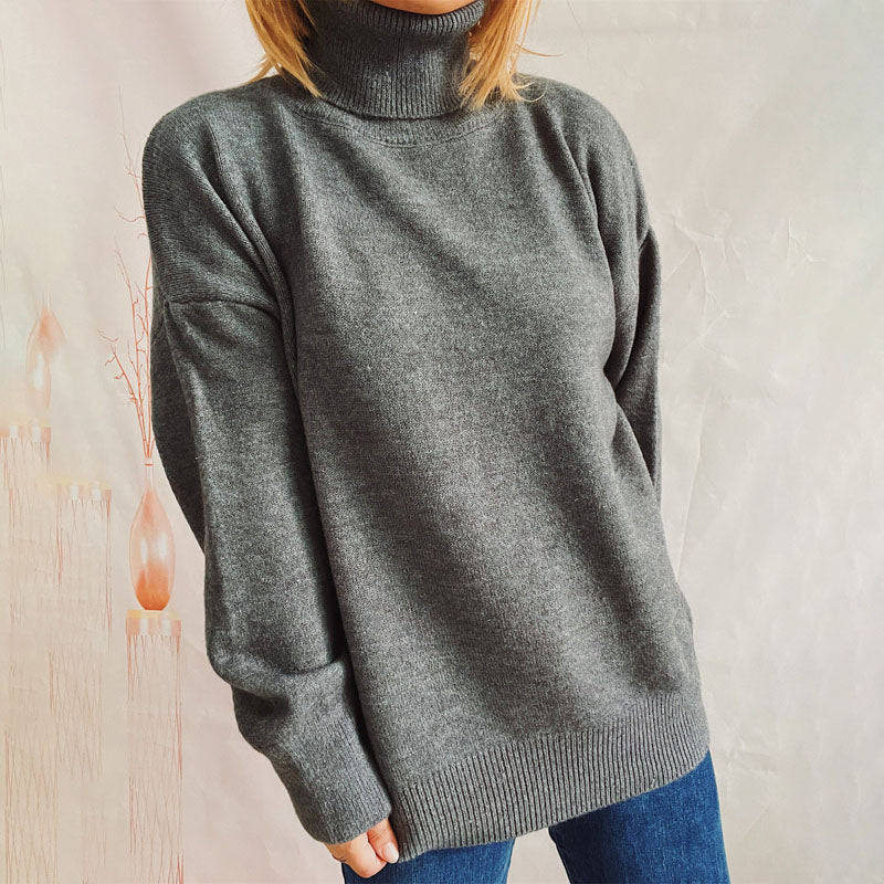Drune | Weicher Pullover Aus Einfarbigem Strick